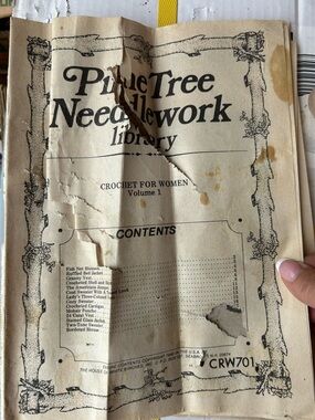 vintage 1980 "Pine Tree Needlework Library" crochet booklet for women
